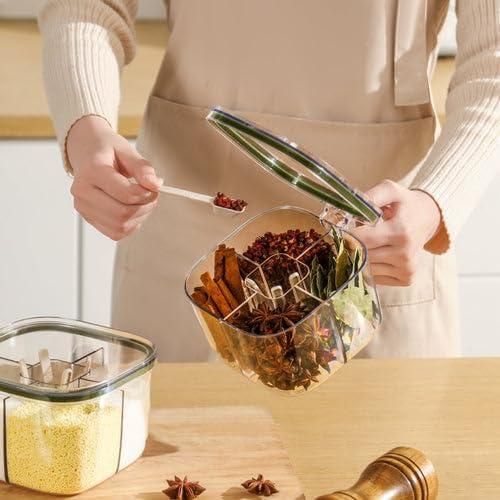 🧂 5-Section Transparent Spice Box